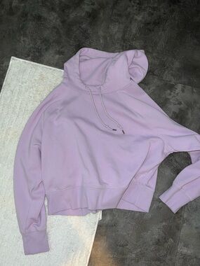 Target Women's Cropped Hooded Sweatshirt - Light Lavender